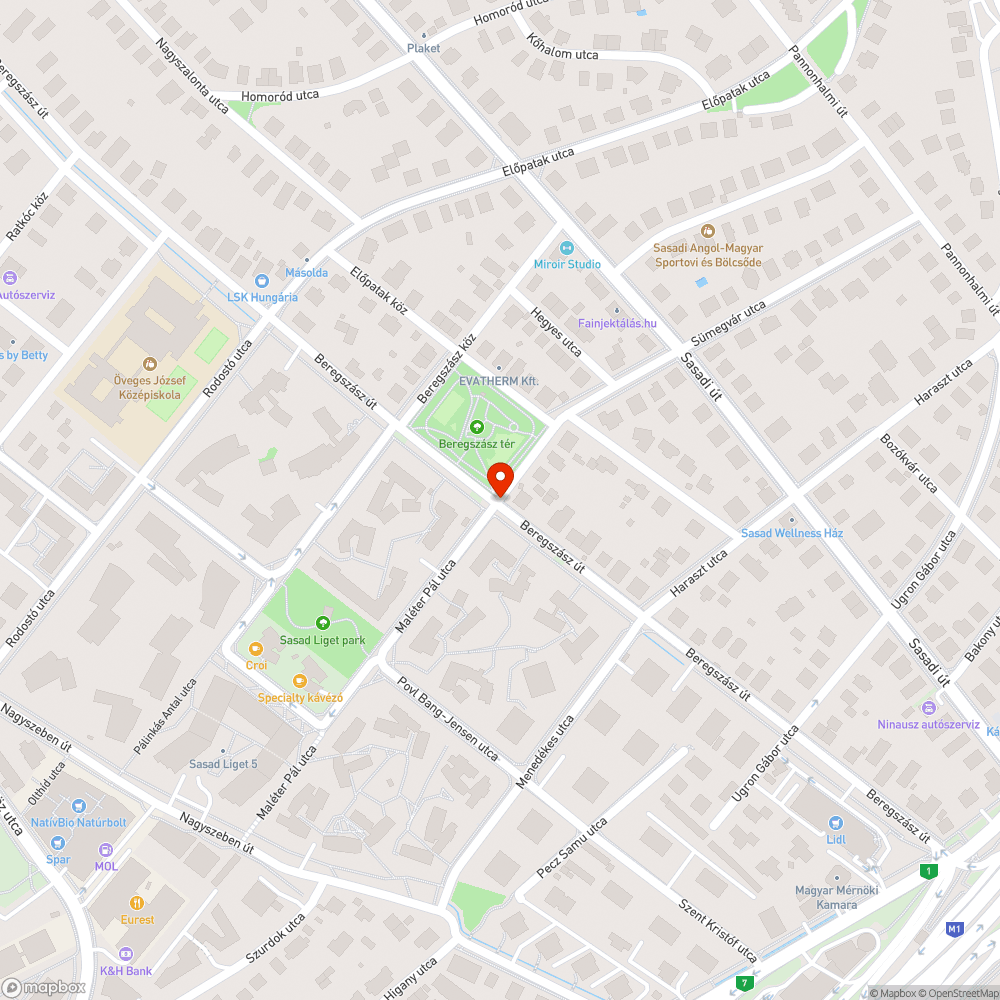 Nem belathato "jobb kezes" utca bejelentés helye