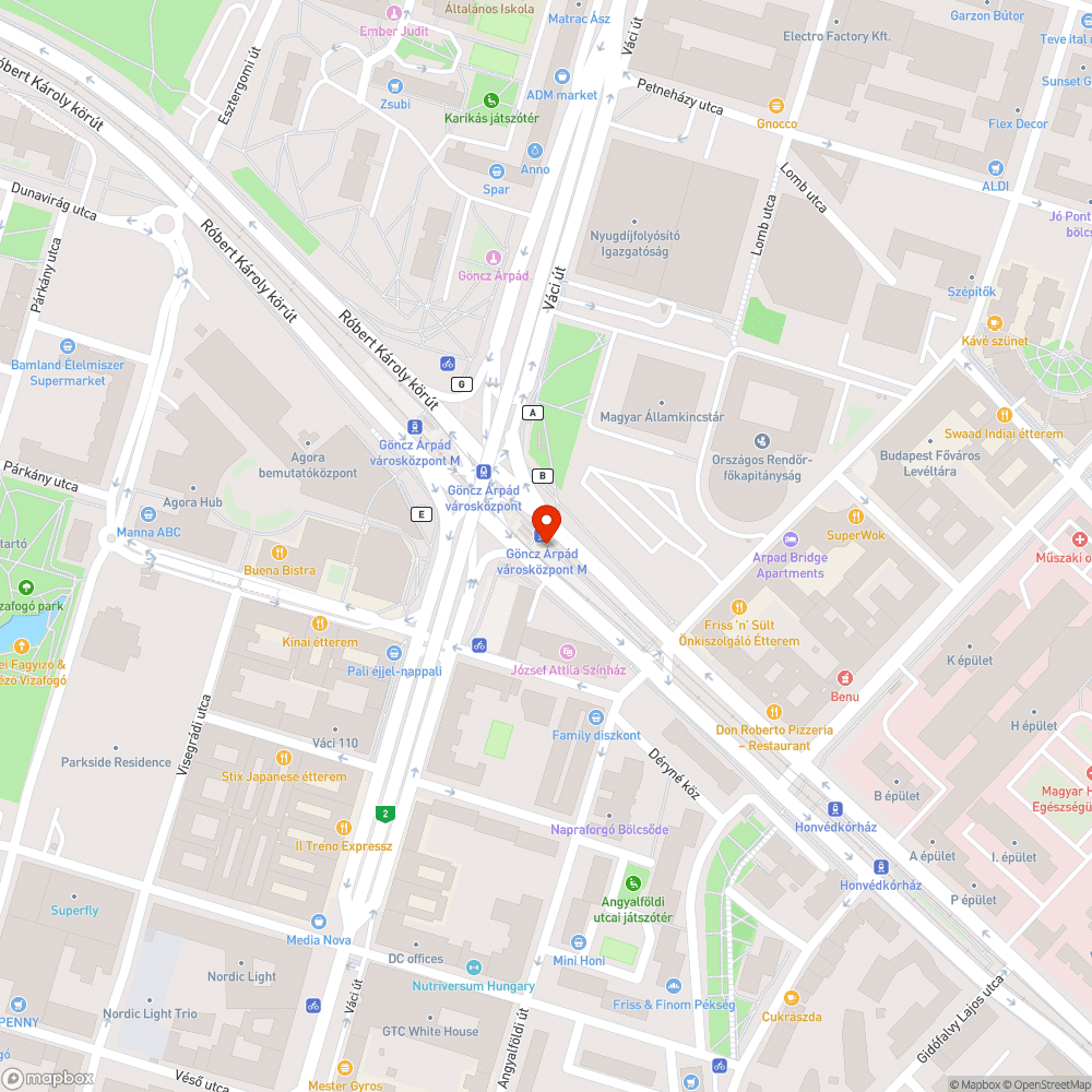 Villogó LED csíkok bejelentés helye