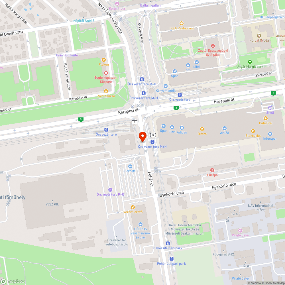 Leesett fényterelő bejelentés helye