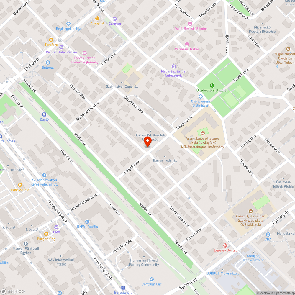 Kiszáradt fa (Szugló-Törökőr u. kereszteződés) bejelentés helye