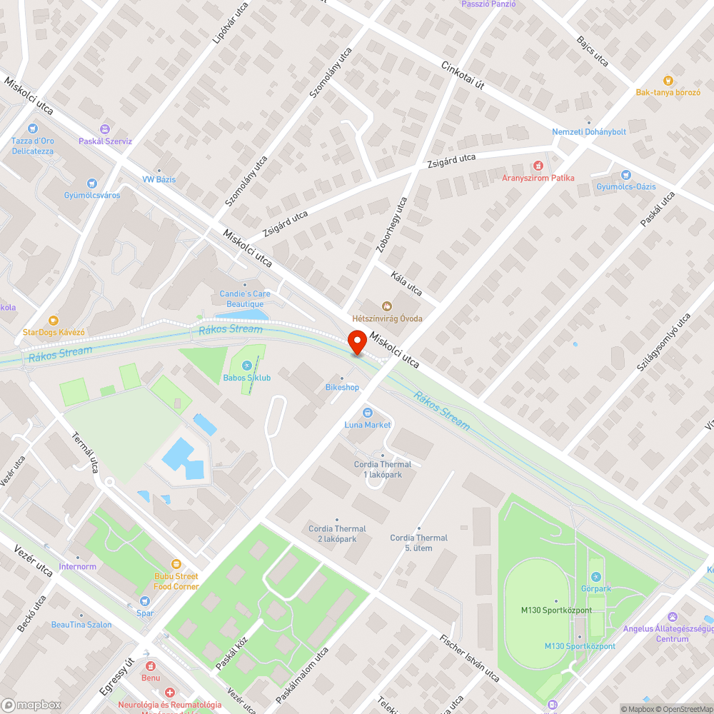 Elhagyott bicikli bejelentés helye