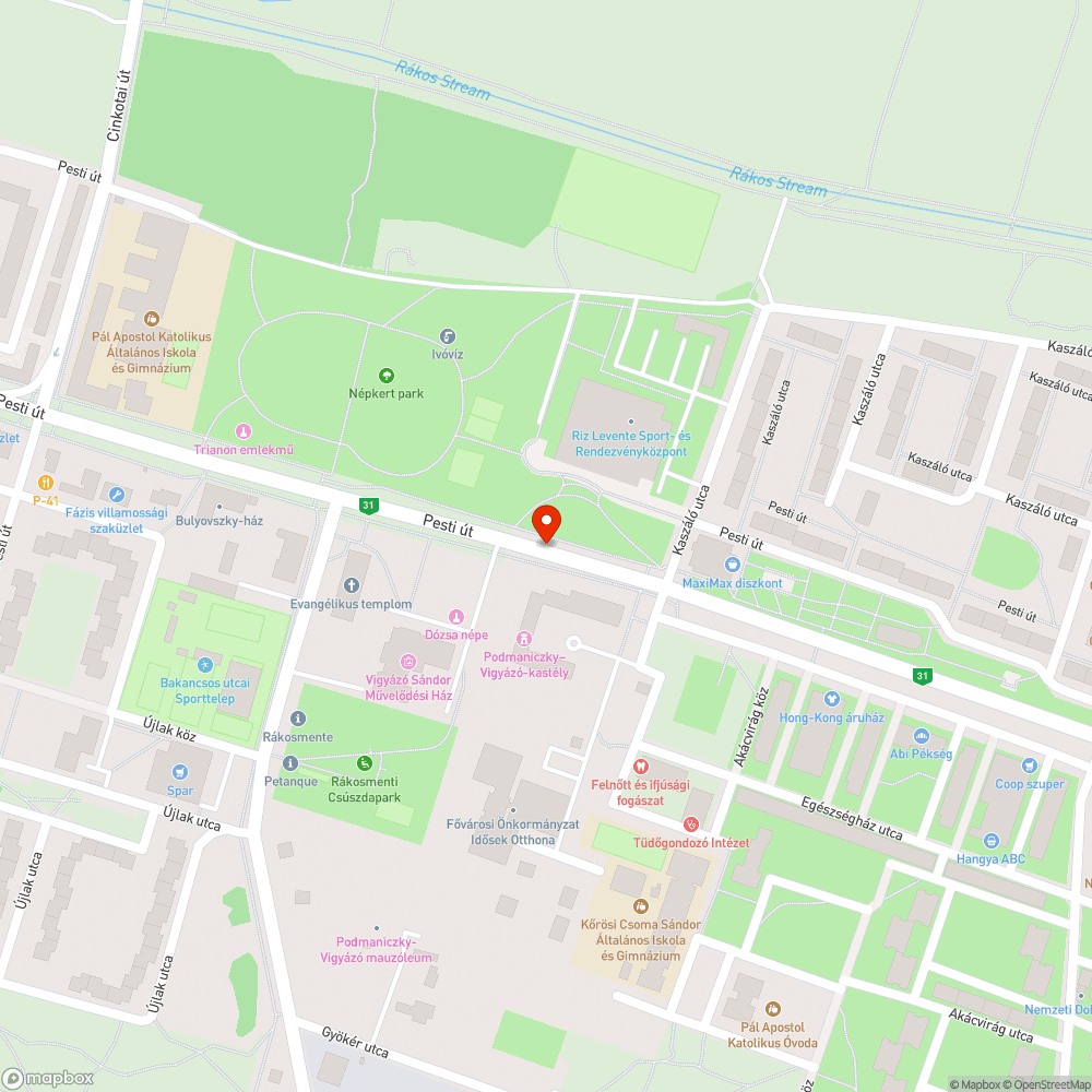 Lyukak bejelentés helye