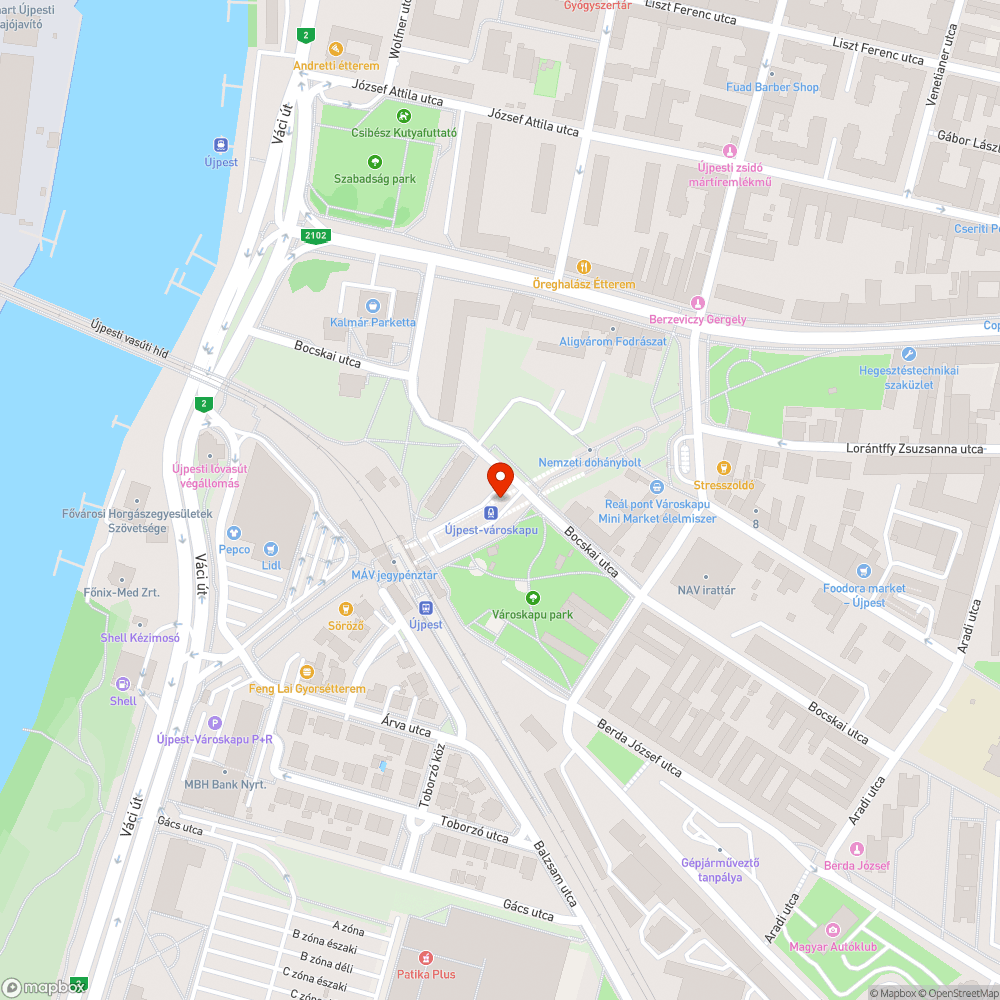 Szemetes zöldfelület bejelentés helye