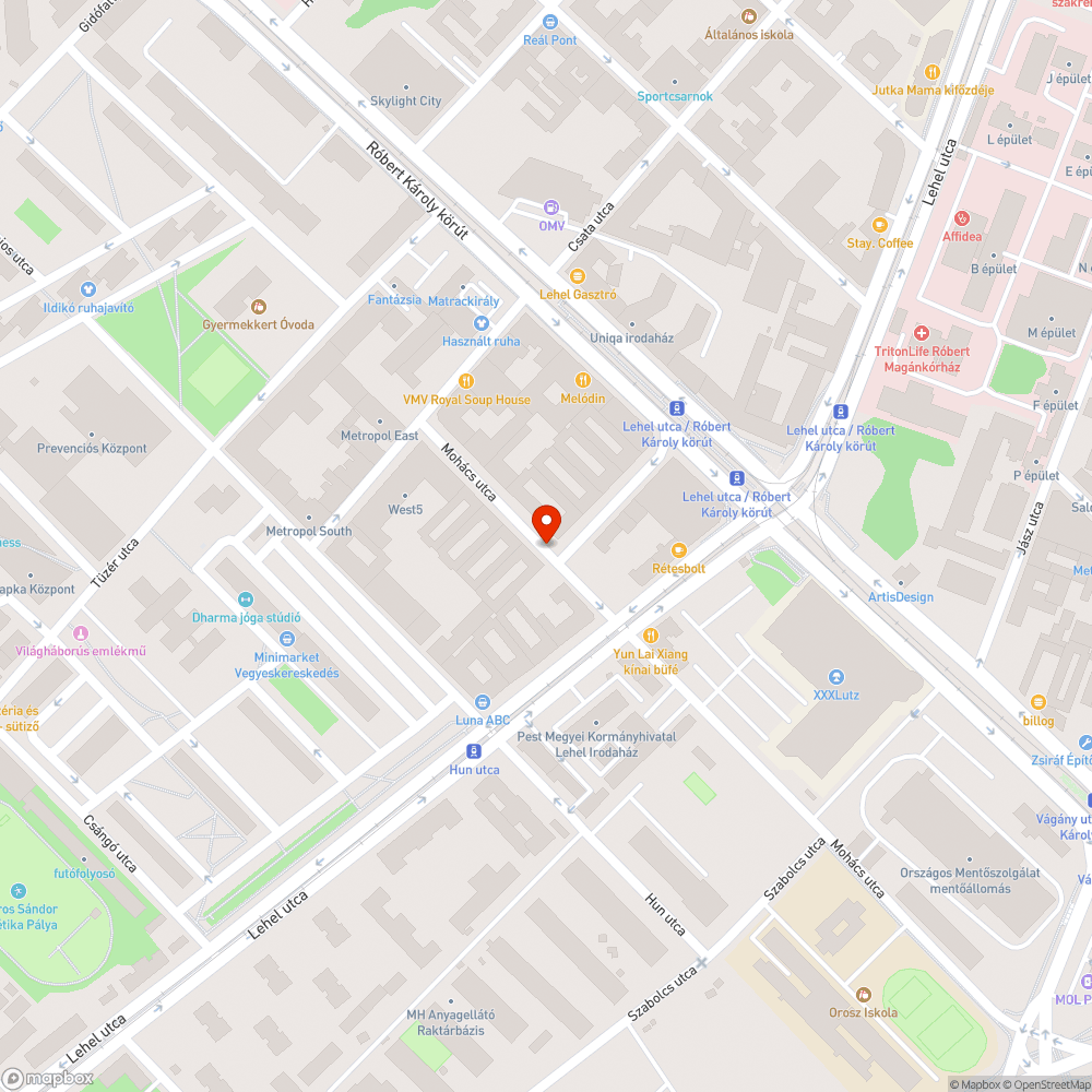 Szemét a XIII. Mohács utcában bejelentés helye