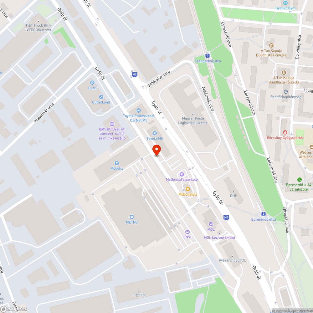 hosszanti kátyú a bejelentés helye