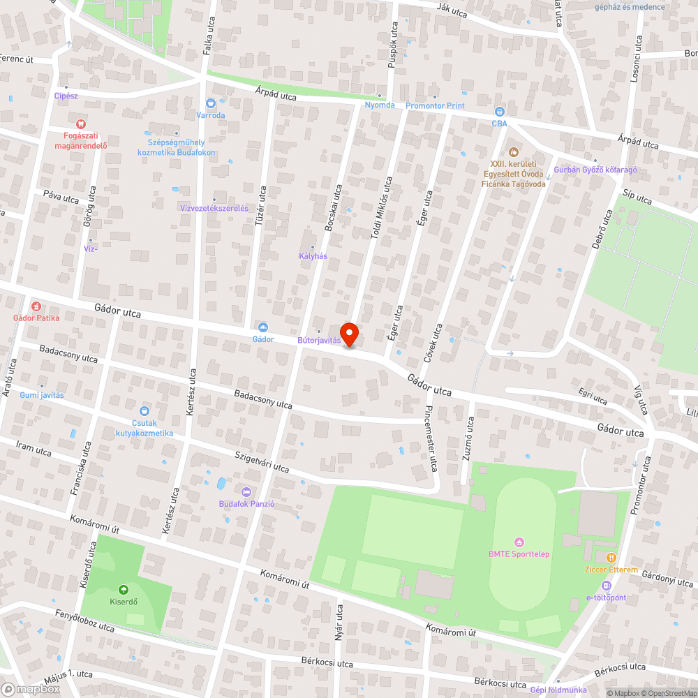 Fordított aknafedél bejelentés helye