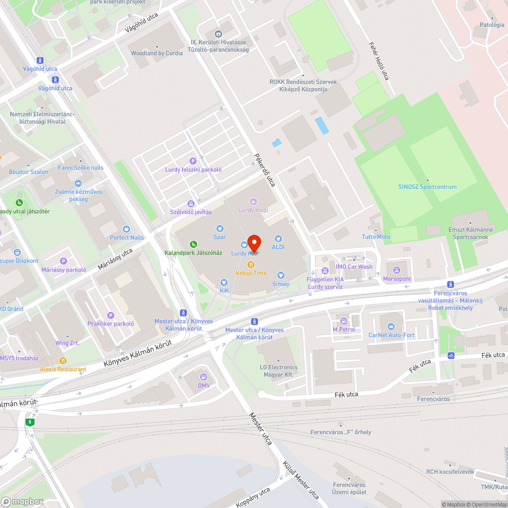 Elhagyott autó bejelentés helye