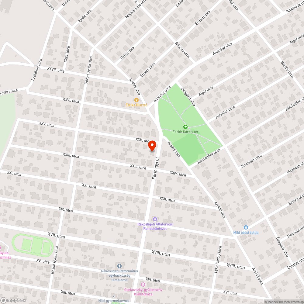 Vaksötét bejelentés helye