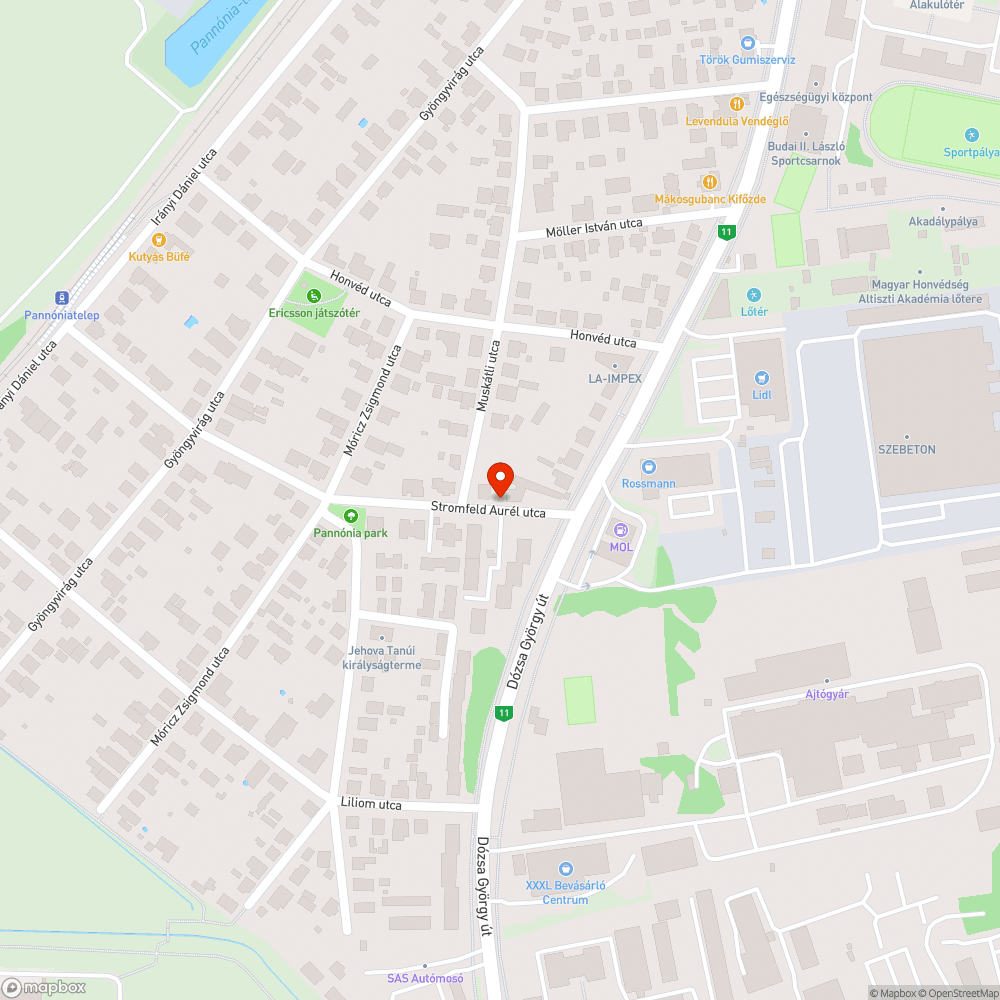 Beszakadt járda bejelentés helye