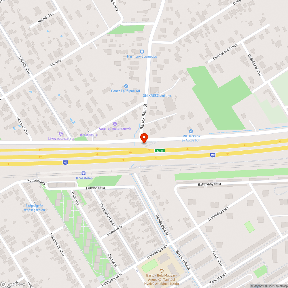 Összefirkált aluljáró Barosstelep bejelentés helye