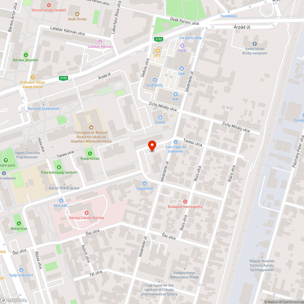 Elhagyott jármű bejelentés helye