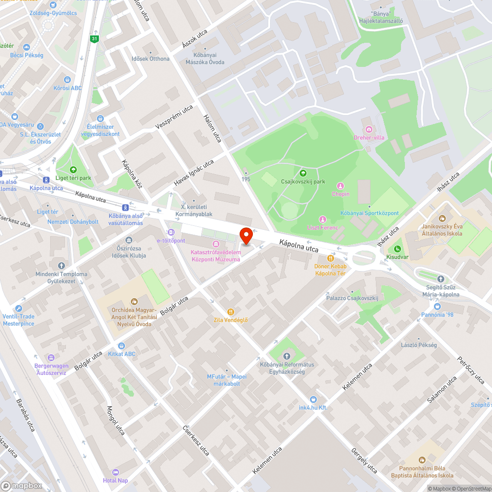 Elhagyott jármű bejelentés helye