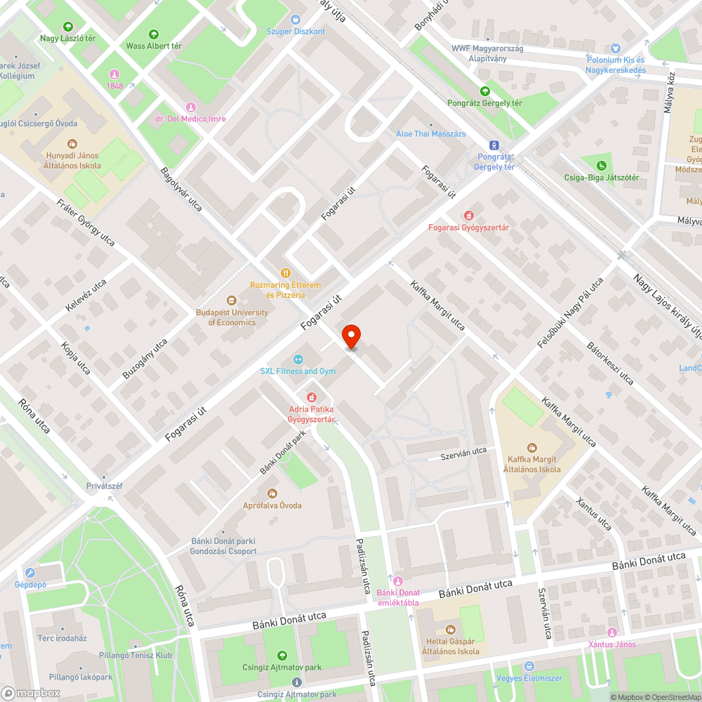 zsákutca bejelentés helye