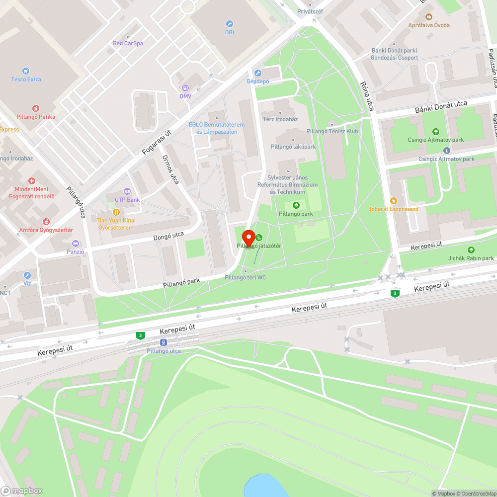 Elhagyott jármű bejelentés helye