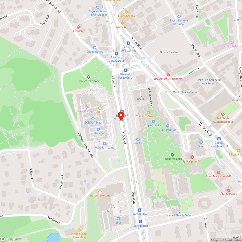 Hiányzó fényterelő bejelentés helye