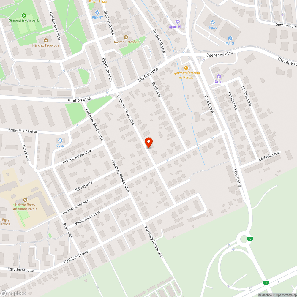 Kritikán aluli útburkolat bejelentés helye