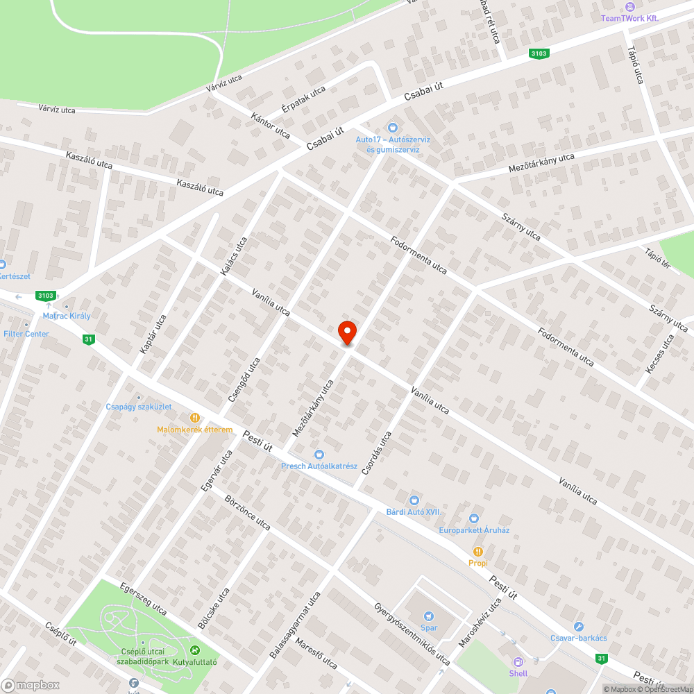 Zipzár rács bejelentés helye