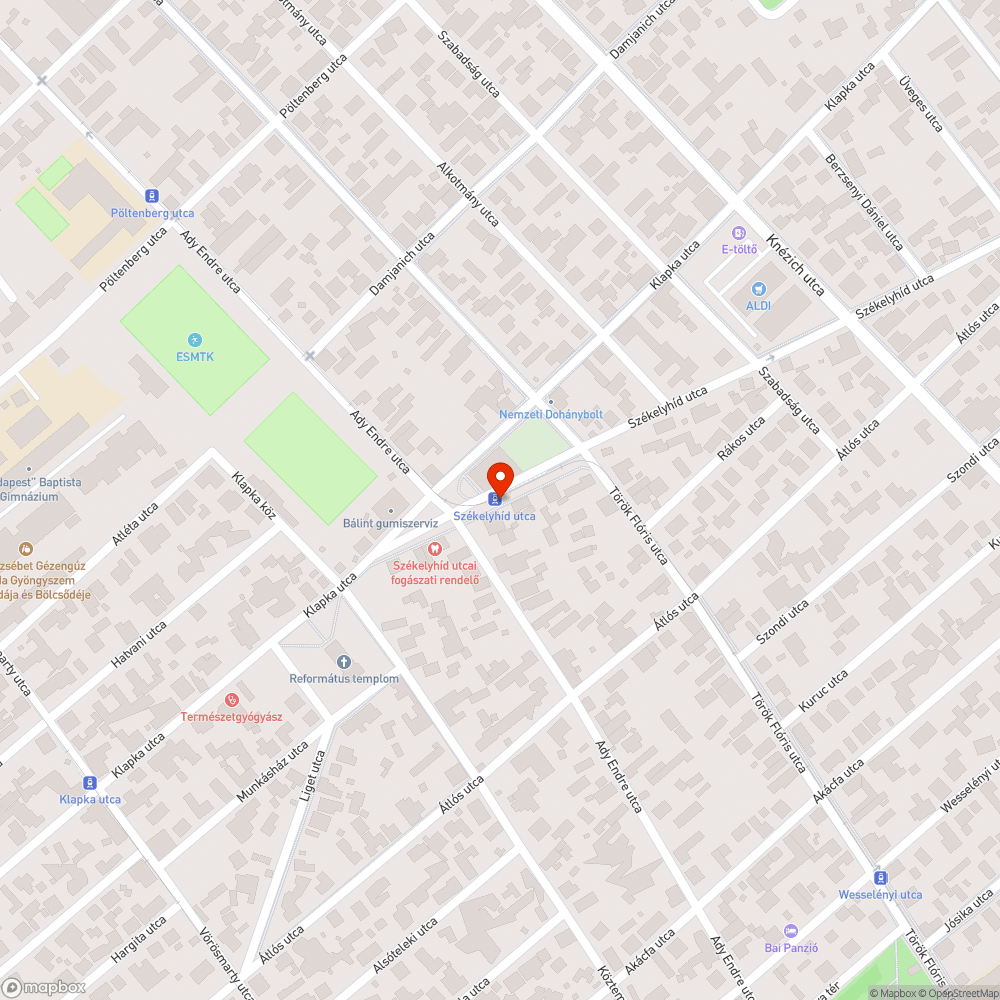 Kiégett lámpa bejelentés helye