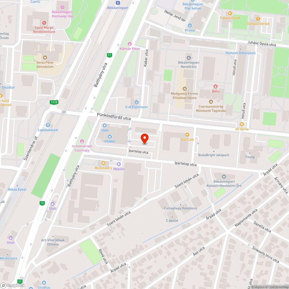 Kiégett/ hiányzó lámpa bejelentés helye