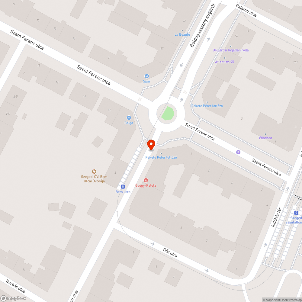 Megdőlt tábla bejelentés helye