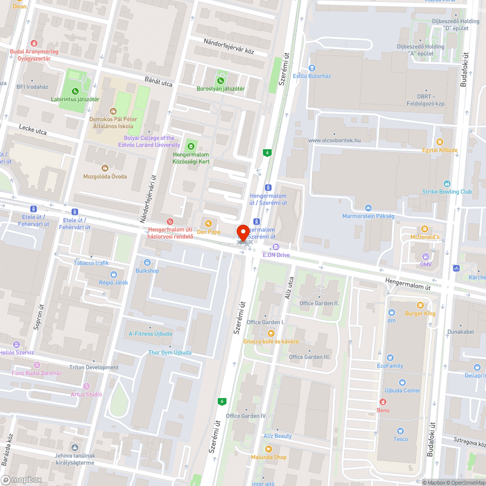 Nagyon rázós kerékpáros átkelő a Szerémi útnál bejelentés helye