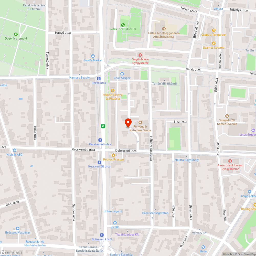 Hiányzó szemetes gyűjtőedény bejelentés helye