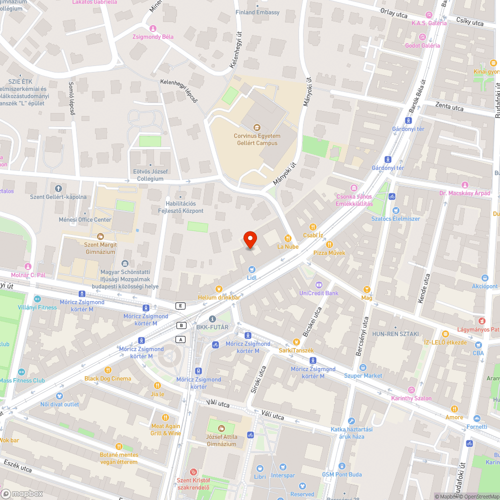 Szemetes járda a Bartókon bejelentés helye