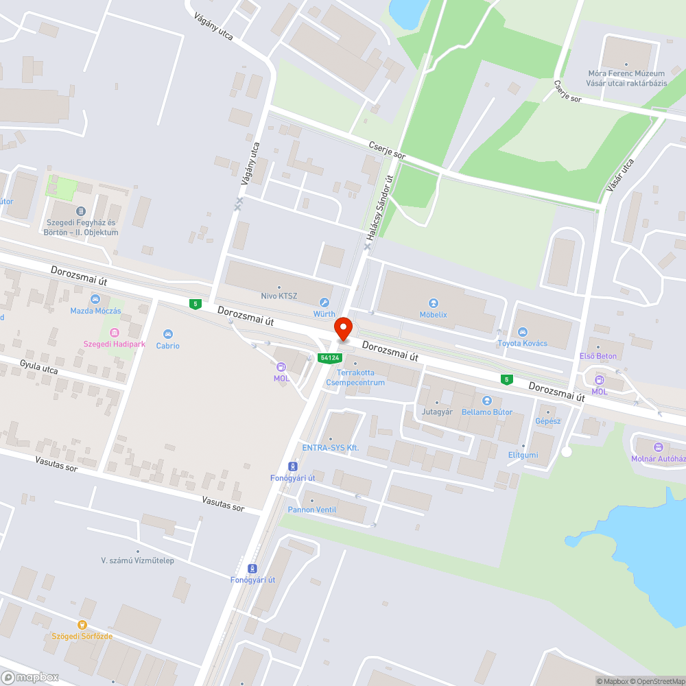 Kopott zebra bejelentés helye