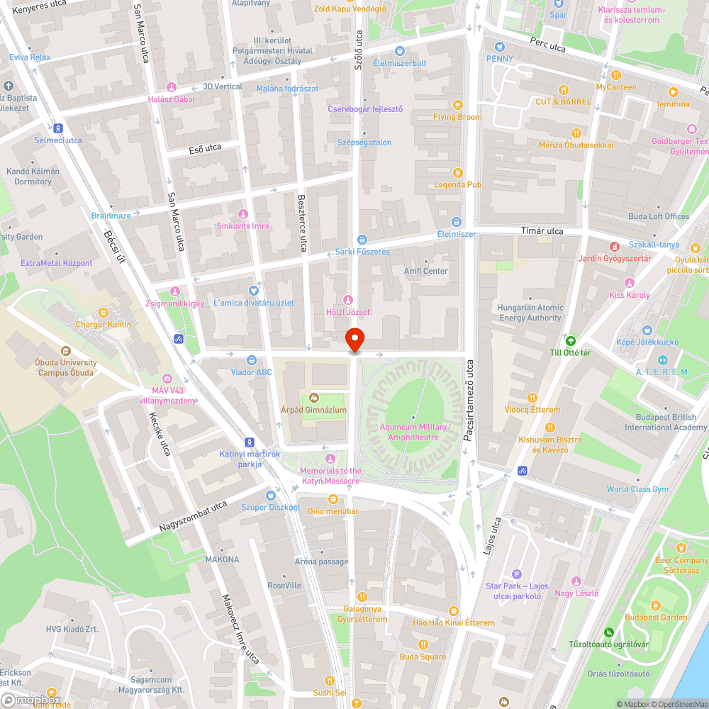 Kátyú a Szőlő utcában bejelentés helye