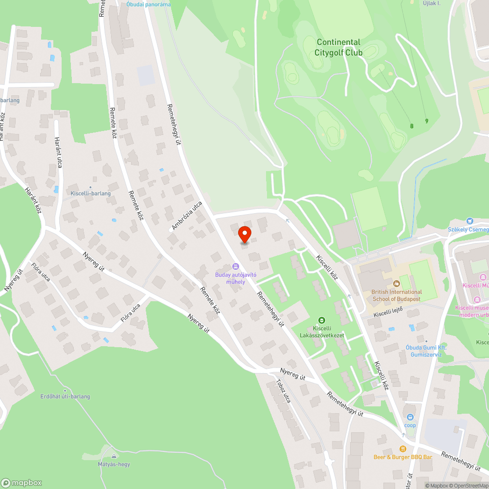 Elhagyott járművek a Remetehegyi úton bejelentés helye