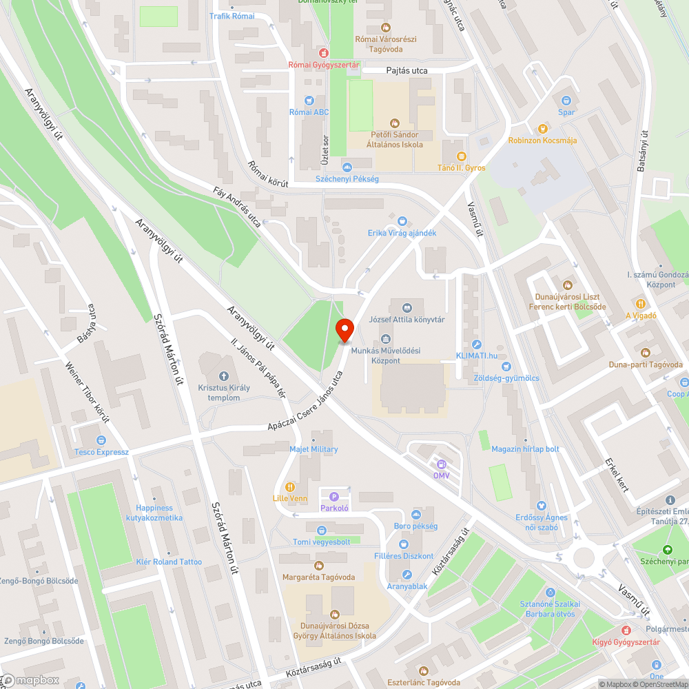 sötét útszakasz bejelentés helye