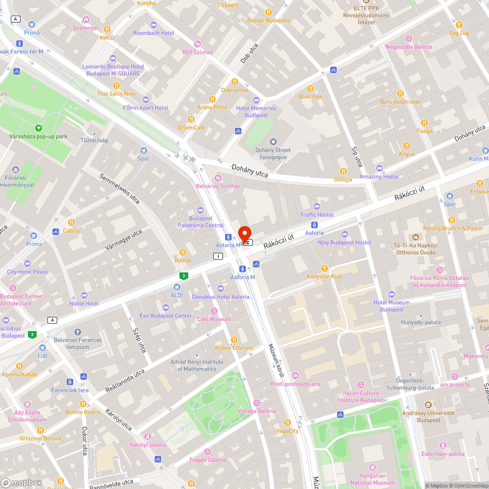 Nagyon erős vizeletszag az Astoriánál bejelentés helye