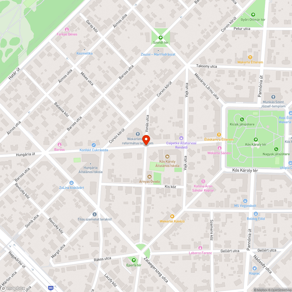 Utcai vízelzáró körüli útburkolat-süllyedés bejelentés helye