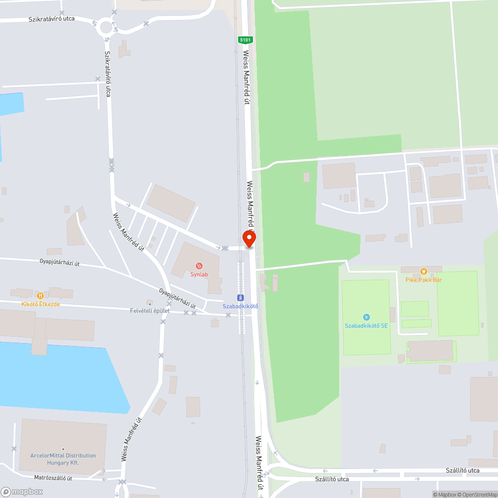 Hiányzó fényterelő bejelentés helye