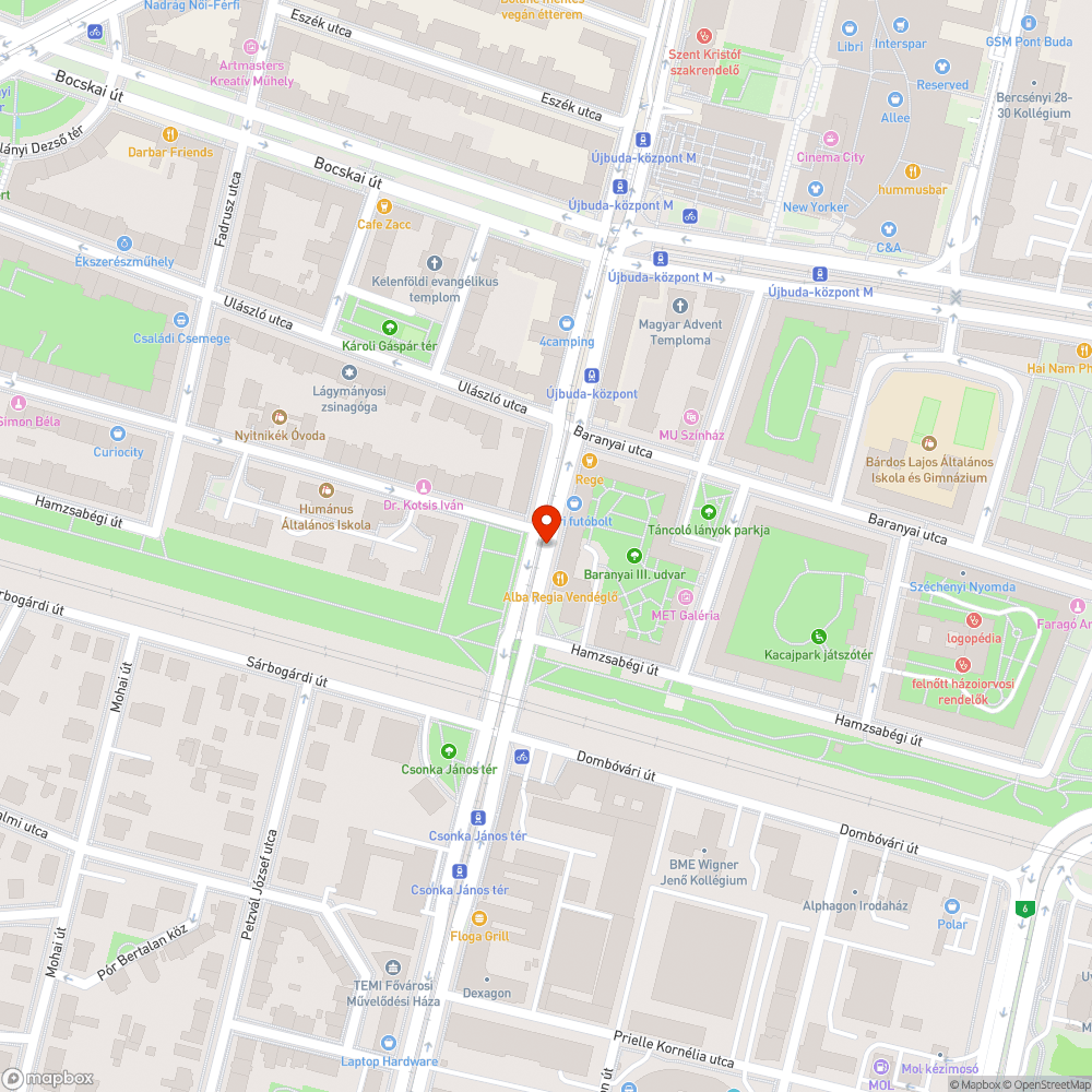 Közúti lámpa nem világít / villog bejelentés helye