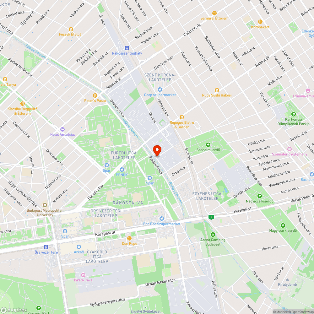 Elhagyott furgon bejelentés helye