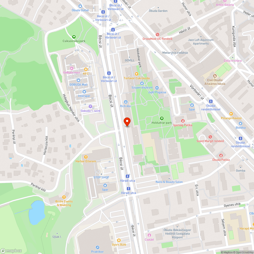 Akadálymentesítésre váró járdaszegély bejelentés helye