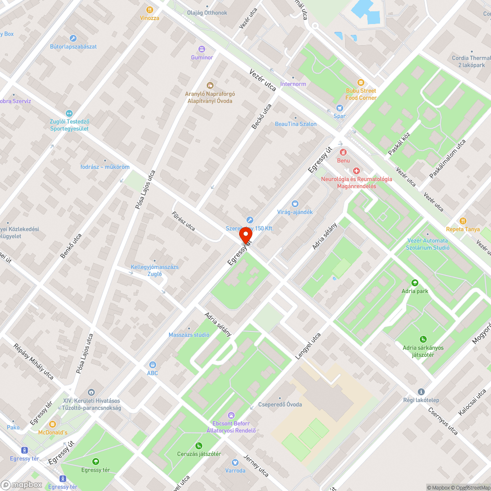 Zebra hiánya bejelentés helye