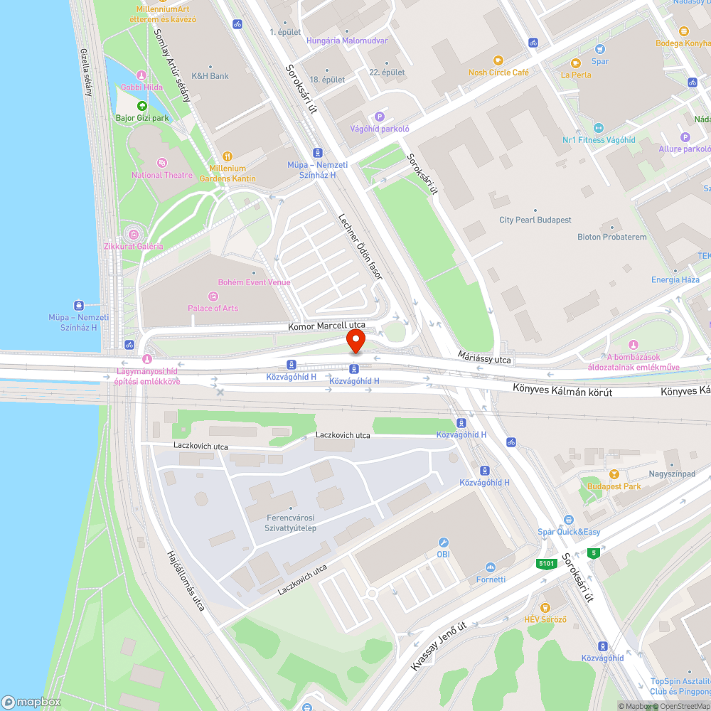 Közvágóhíd H megálló megközelítése bejelentés helye