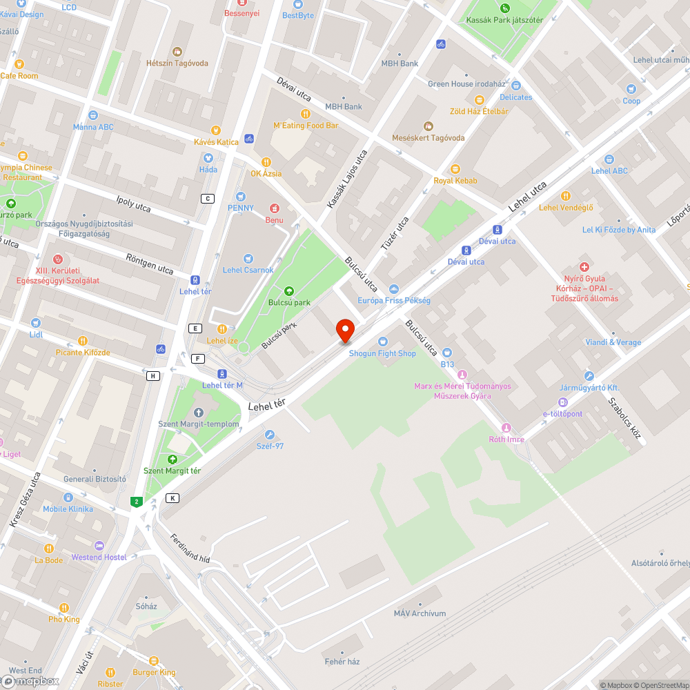 Eldugult víznyelő (Lehel utca) bejelentés helye