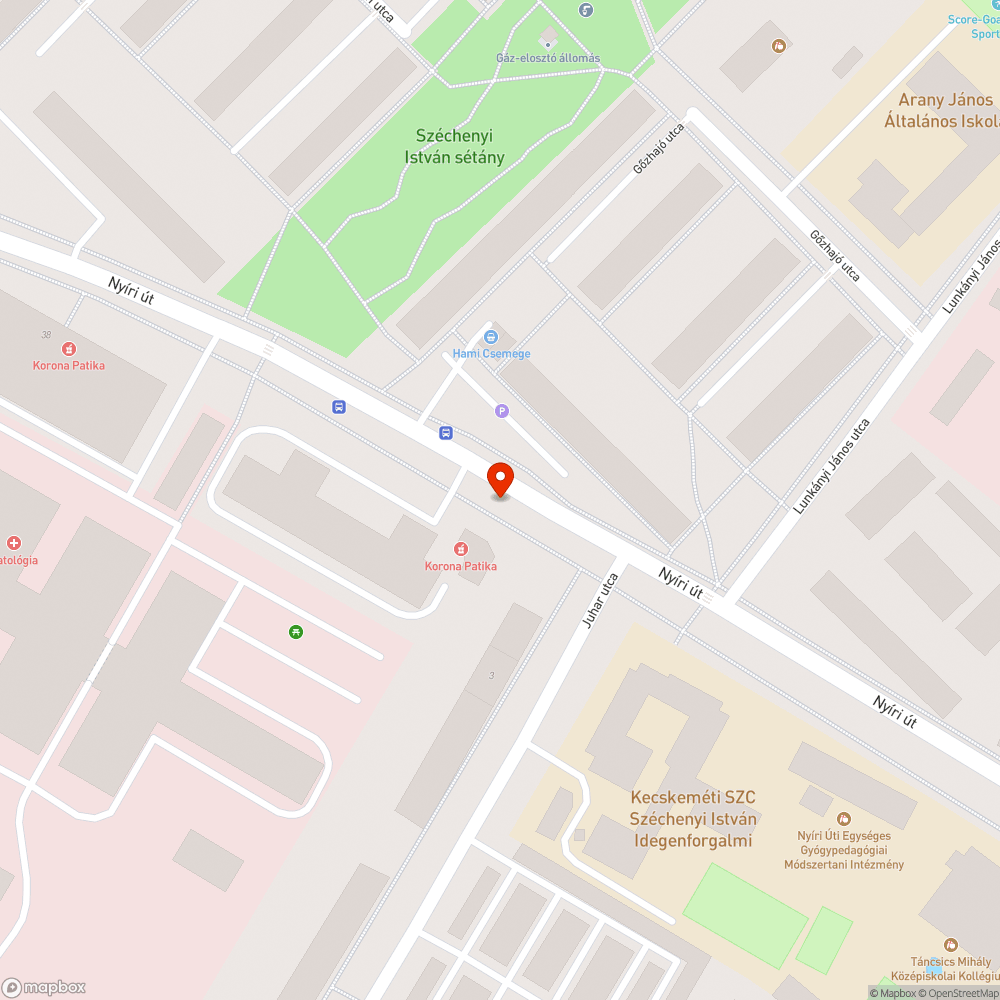 Rendezetlen parkolási helyzet a Korona Patikánál bejelentés helye