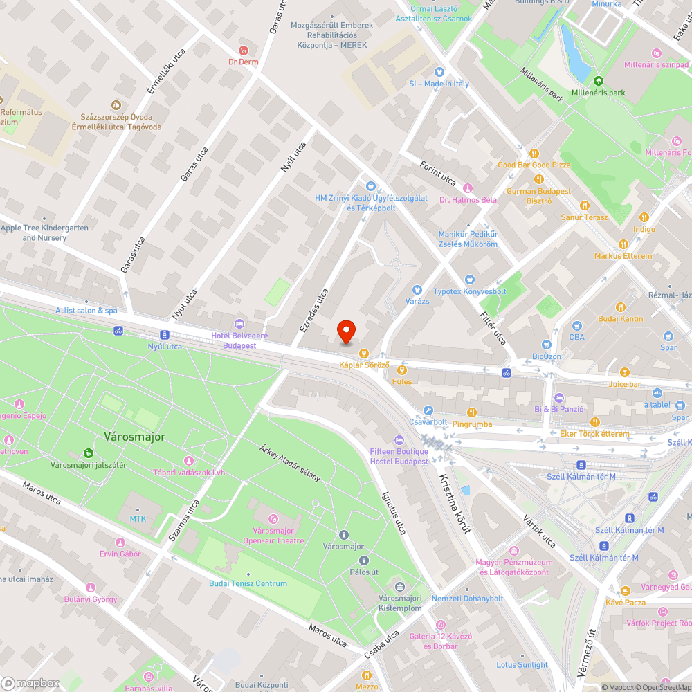 Ezredes utcai átkelő áthelyezése a Káplár utcához bejelentés helye