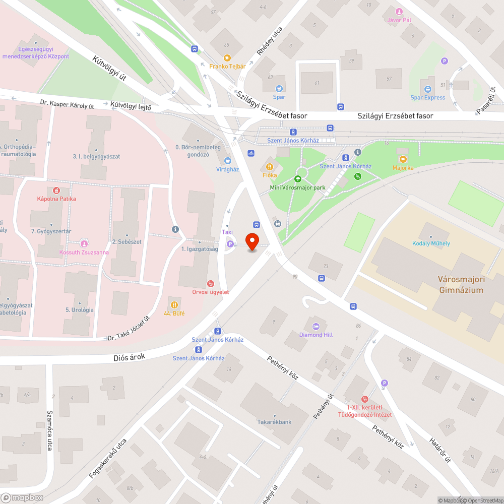 Kátyúk az úton bejelentés helye