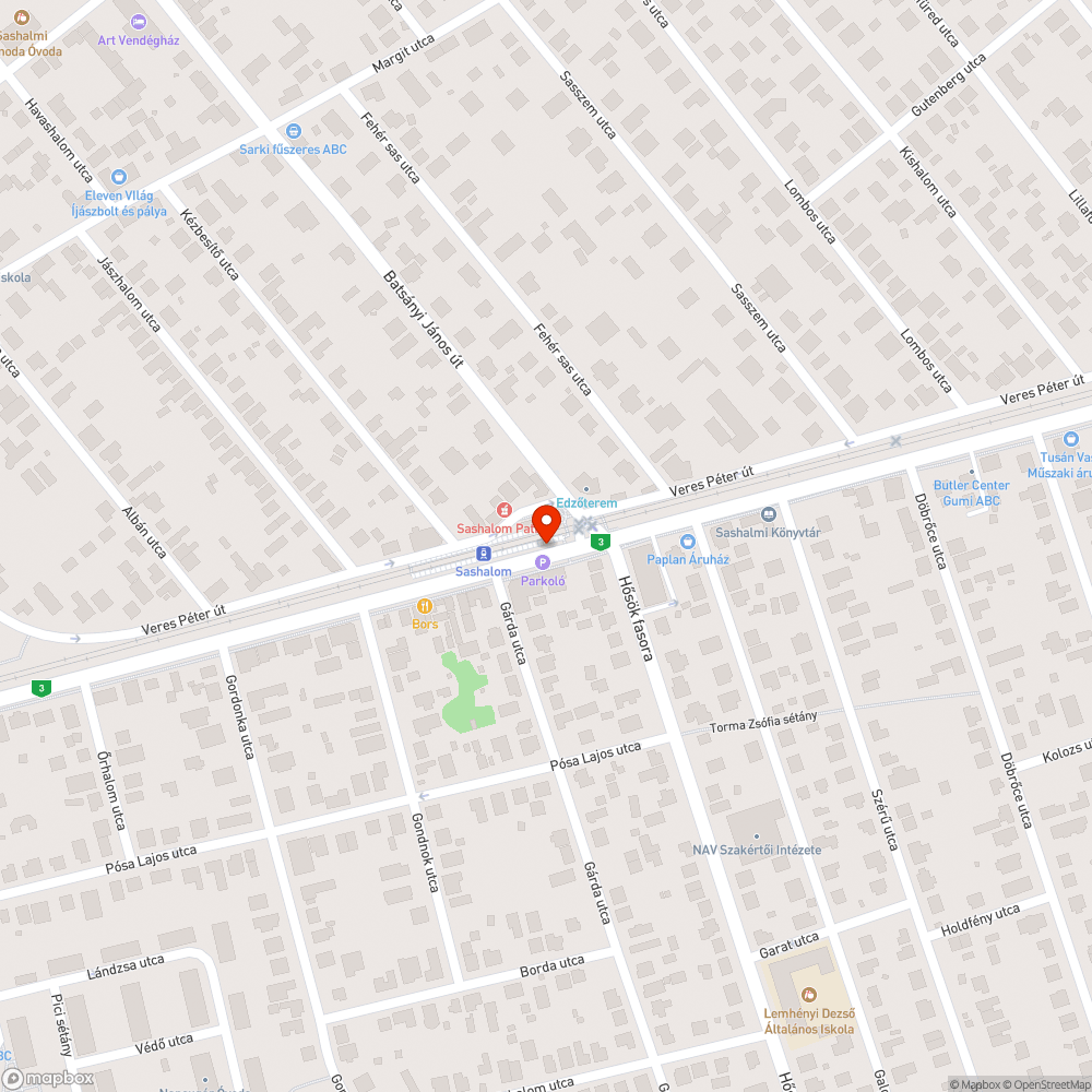 Illegális(nak tűnő) molinó bejelentés helye