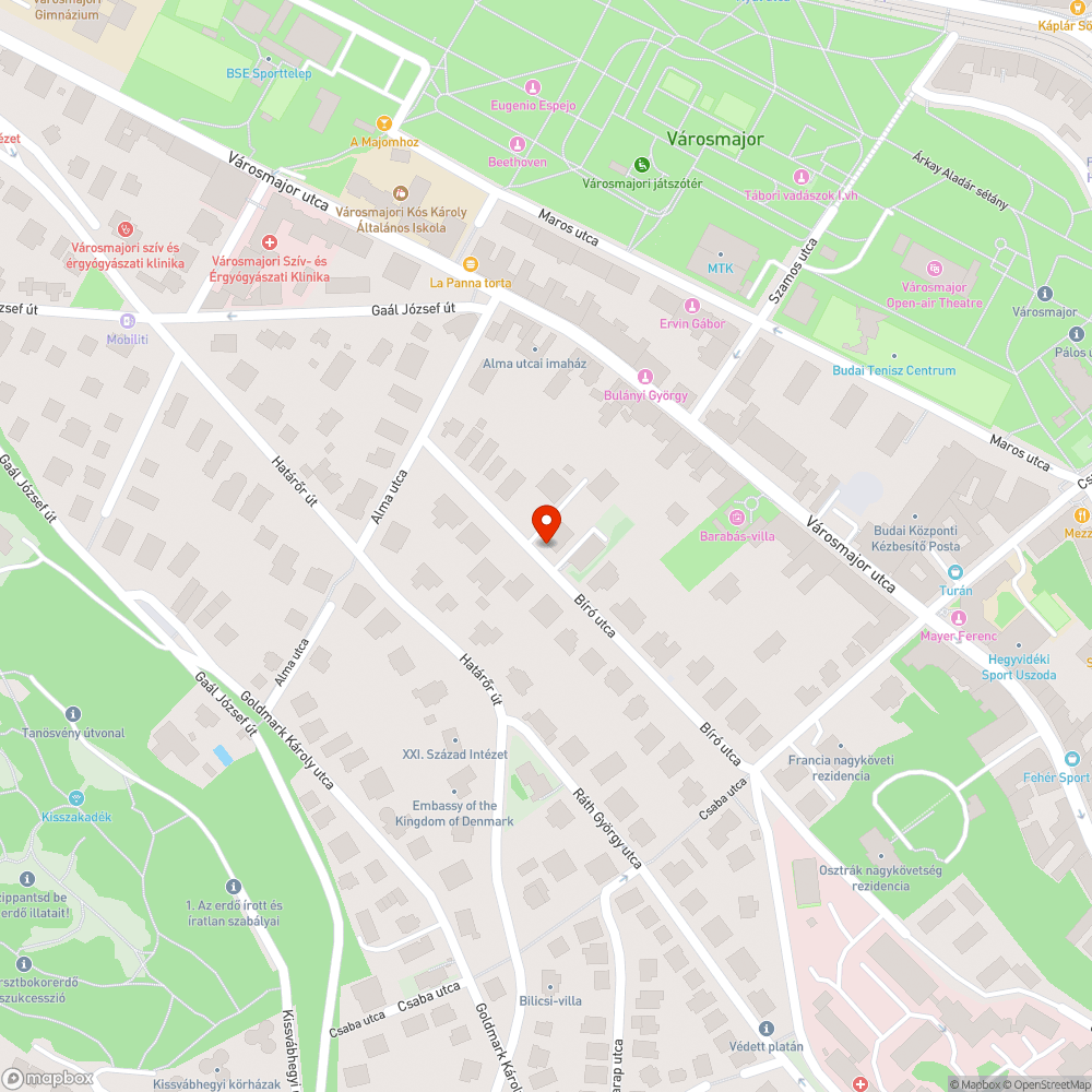 Bíró utca és az Alma utca éjszaka veszélyes bejelentés helye