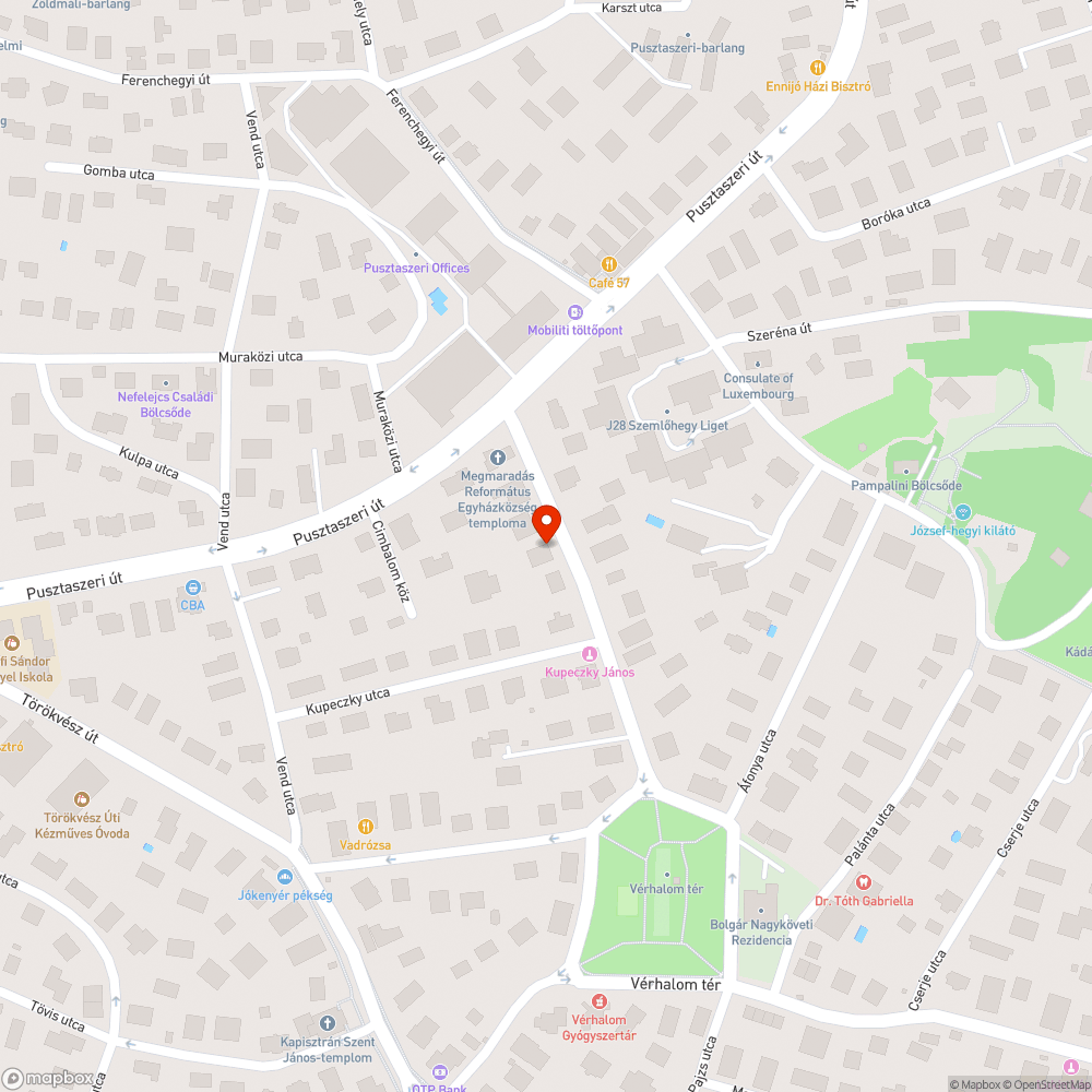 Elütött róka az út szélén bejelentés helye