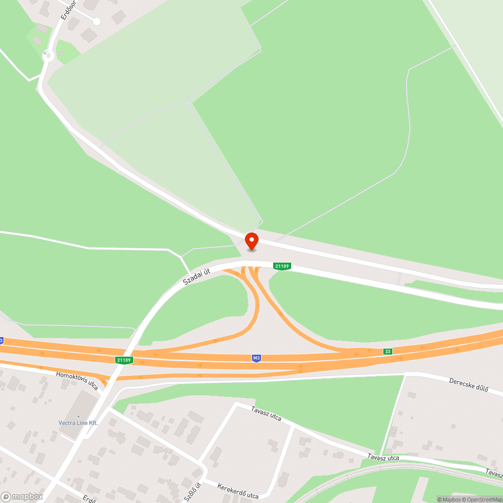 Sötétben nehezen észlelhető tábla bejelentés helye