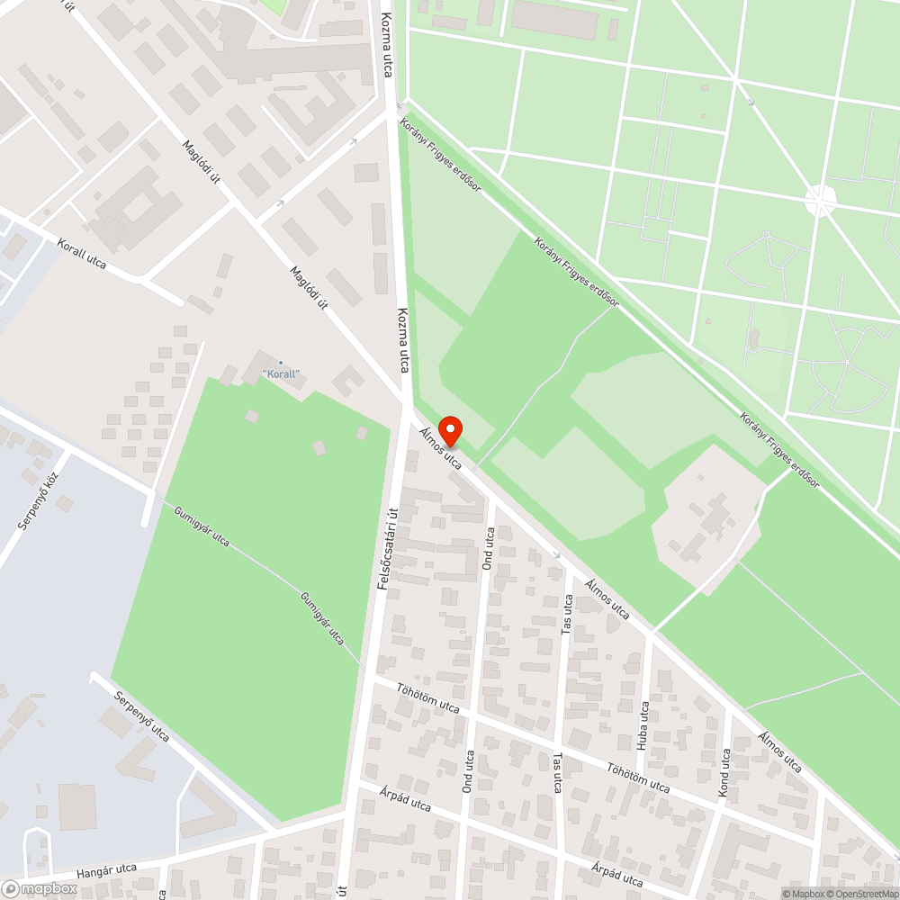 Álmos utca kerékpáros kétirányúsítás bejelentés helye