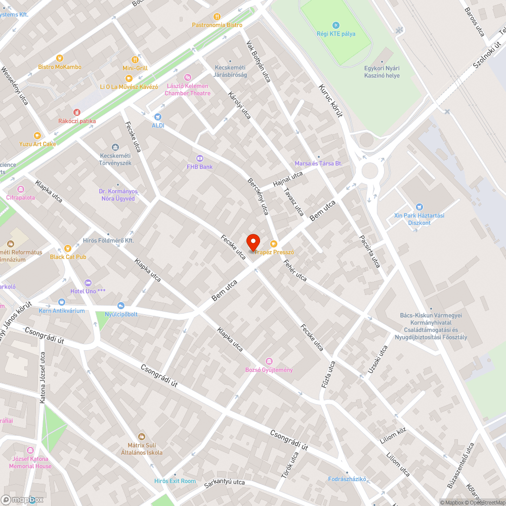 Gödör az utcán bejelentés helye