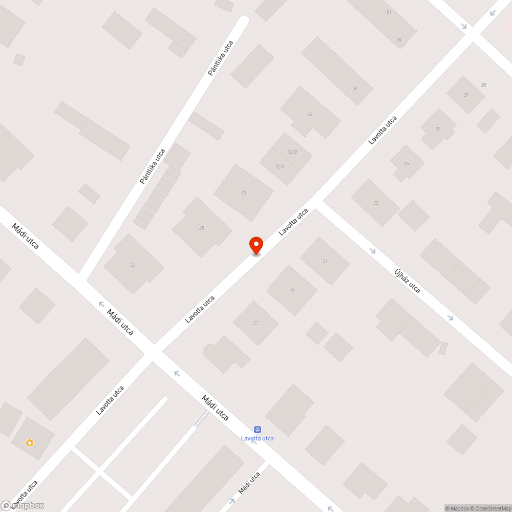 Megsüllyedt útburkolat a Lavotta utcában bejelentés helye